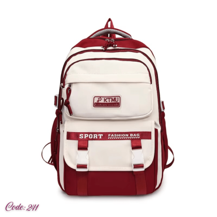 Academy Style Lightweight School & College Student Bag (Red)