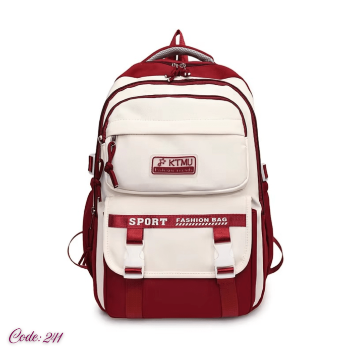 Academy Style Lightweight School & College Student Bag (Red)
