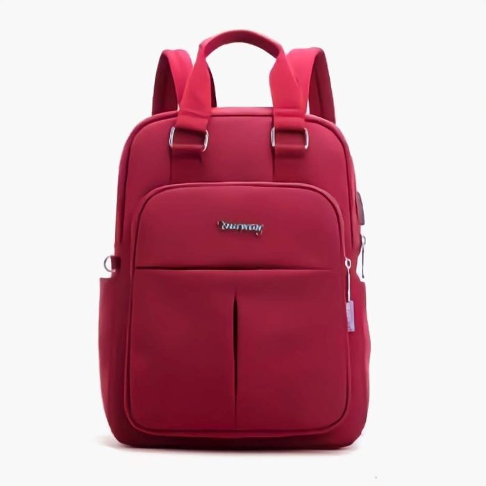 New leisure nylon ladies CHINA Bagpack (Maroon) New Leisure Nylon Ladies China Bagpack (Maroon) - Image 1