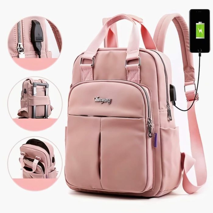 New leisure nylon ladies CHINA Bagpack (pink) New Leisure Nylon Ladies China Bagpack (Pink) - Image 1