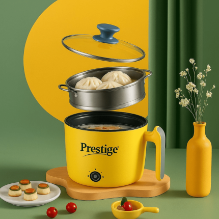 Prestige Electric Kitchen Pot with Steamer (22cm)