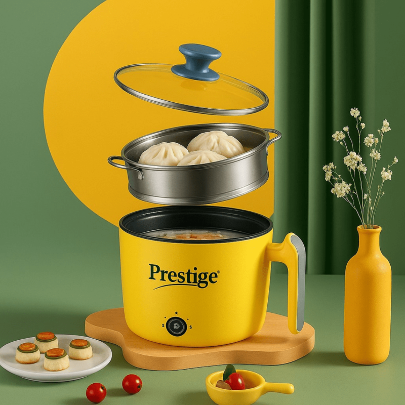 Prestige Electric Kitchen Pot with Steamer (22cm)