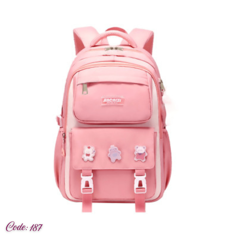 Waterproof Soft Student School Bag (Pink)