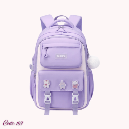Waterproof Soft Student School Bag (Purple)